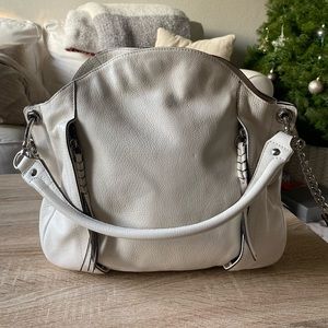 White Italian Leather Purse by Oryany